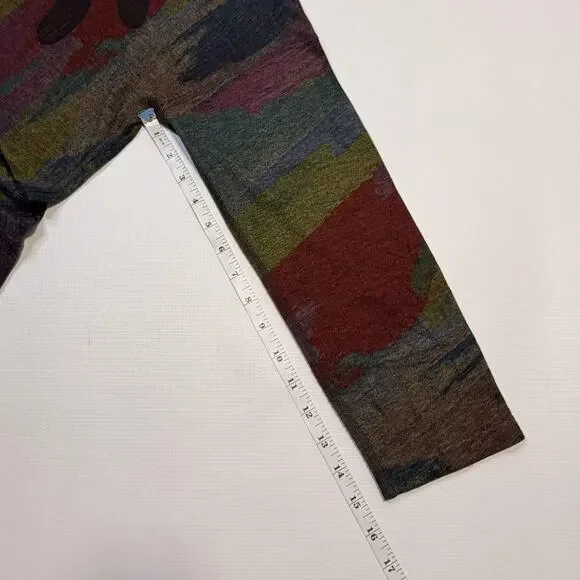 Inoah Shirt Womens Large Multicolor Dog Art Cowl Neck Long Sleeve Tunic Top - Picture 7 of 9